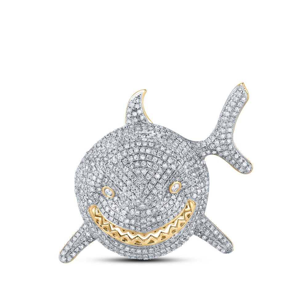 1 7/8CTW-DIA CN SHARK MENS CHARM