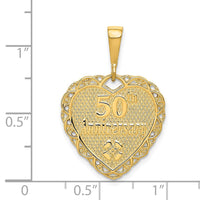 Load image into Gallery viewer, 14k Reversible 50th ANNIVERSARY Charm
