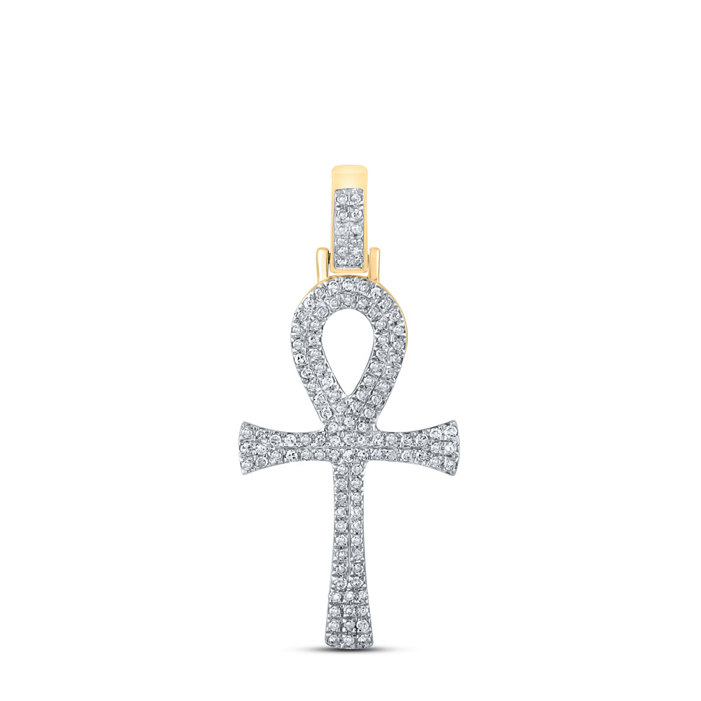 1/3CTW-DIA P1P2 CROSS MENS CHARM