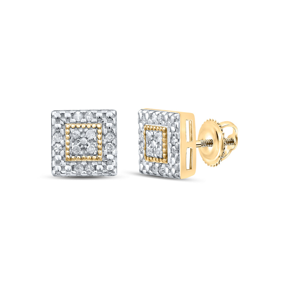 1/8CT-DIA P3 GIFT SQUARE EARRING