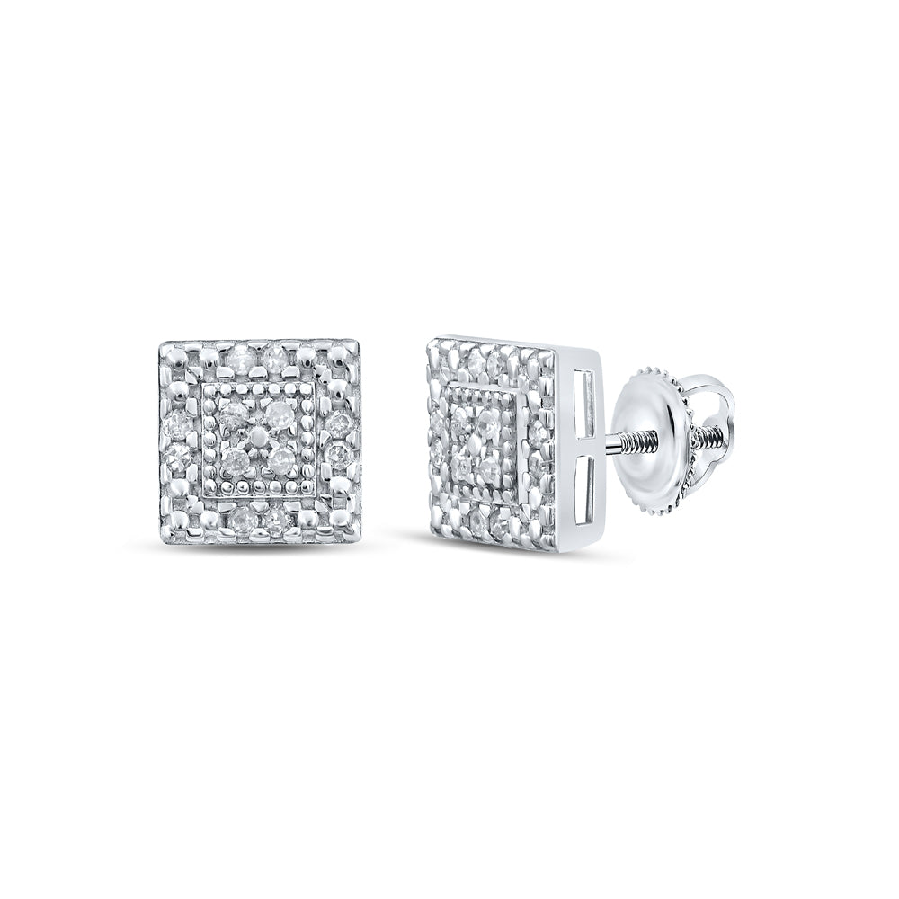 1/8CT-DIA P3 GIFT SQUARE EARRING