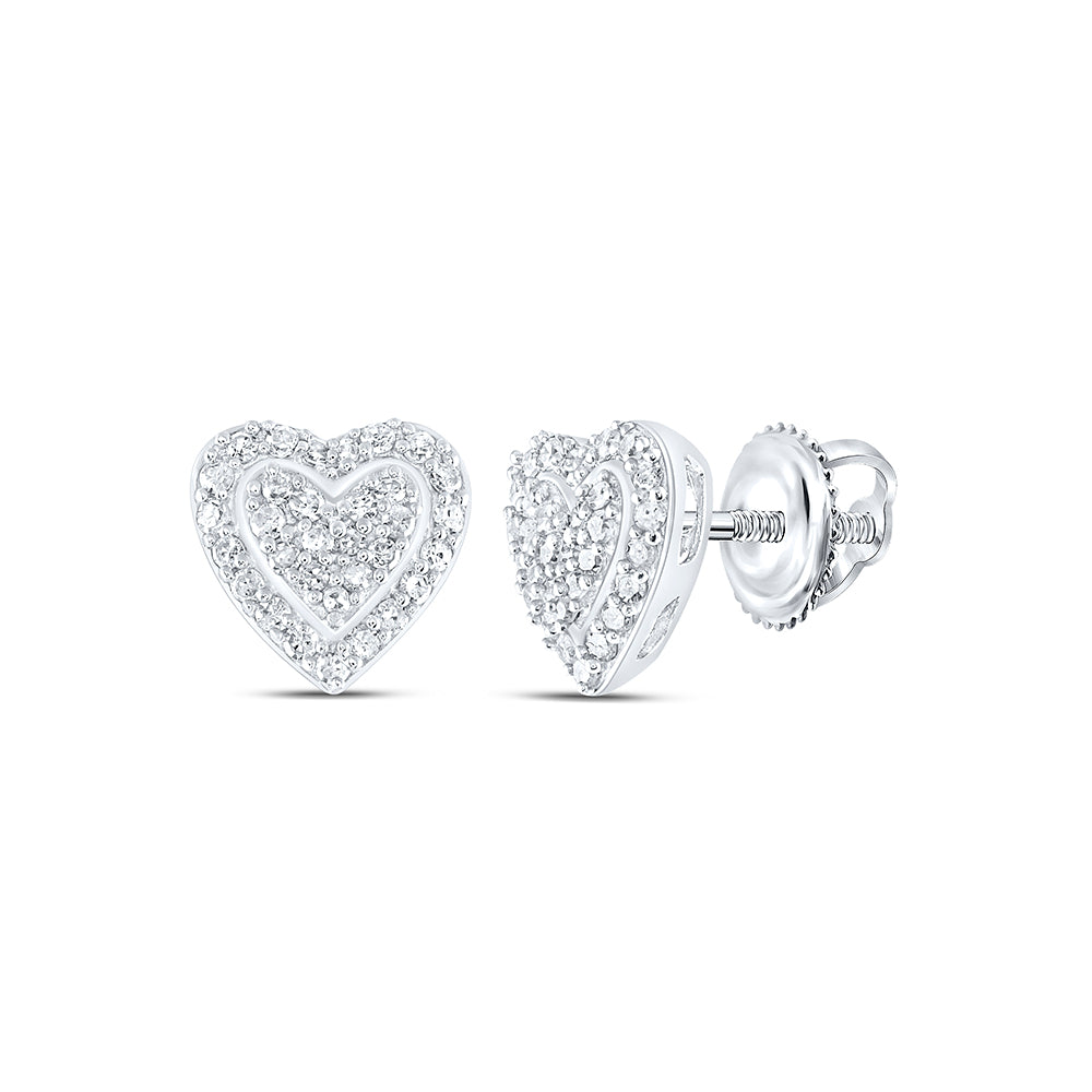1/4CTW-DIA P1 HEART GIFT EARRING