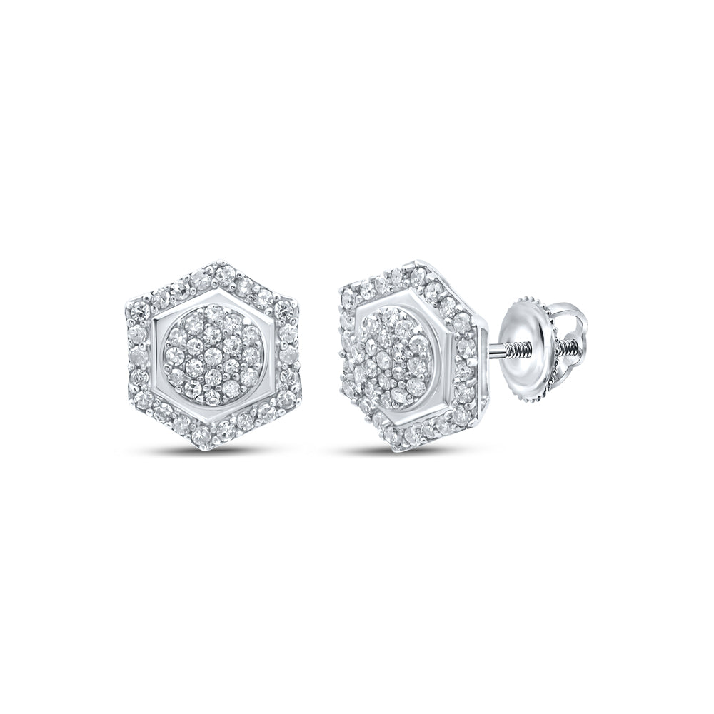 1/3CTW-DIA P1 GIFT HEXAGON EARRING