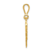 Load image into Gallery viewer, 14k Reversible FOR MY DAUGHTER Heart Charm
