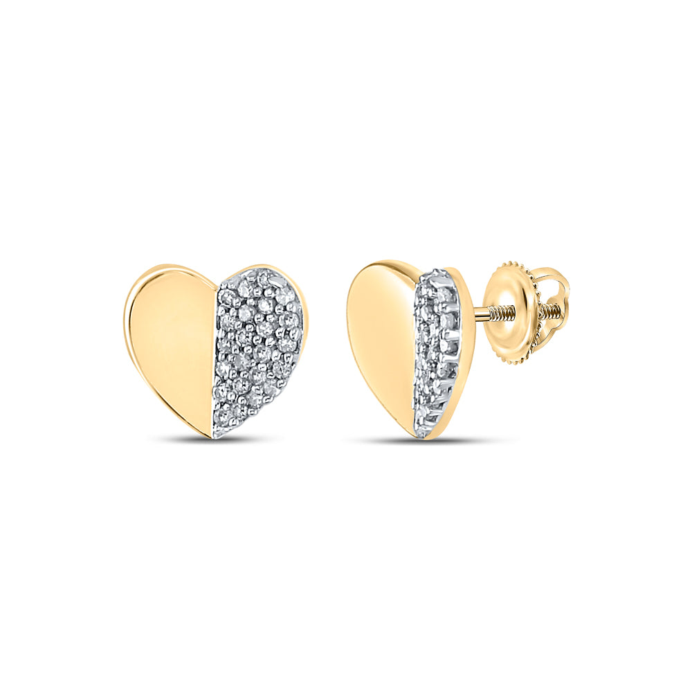 1/8CTW-DIA P2 GIFT HEART EARRING