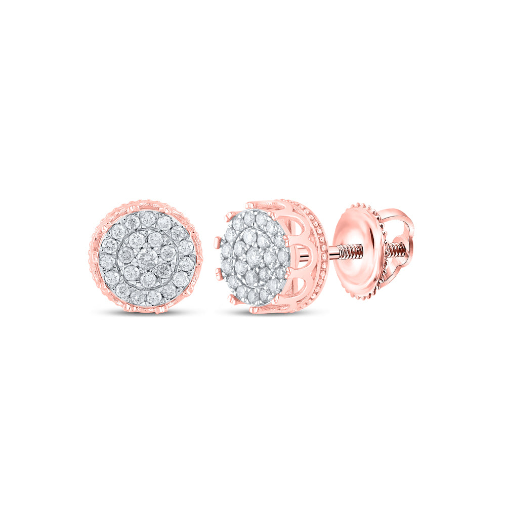 1/2CTW-DIA NK CROWN ROUND SHAPE EARRING