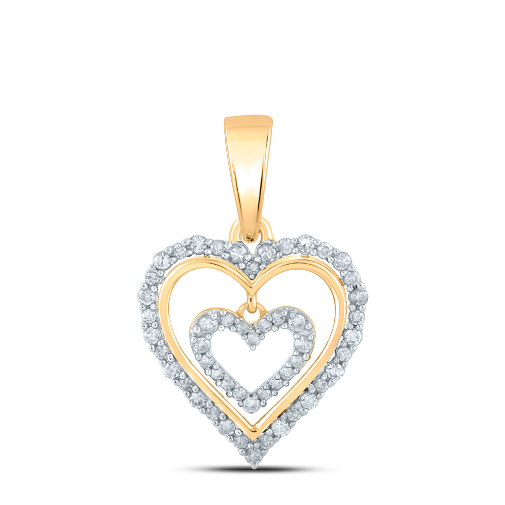 1/4CTW-DIA CN HEART PENDANT