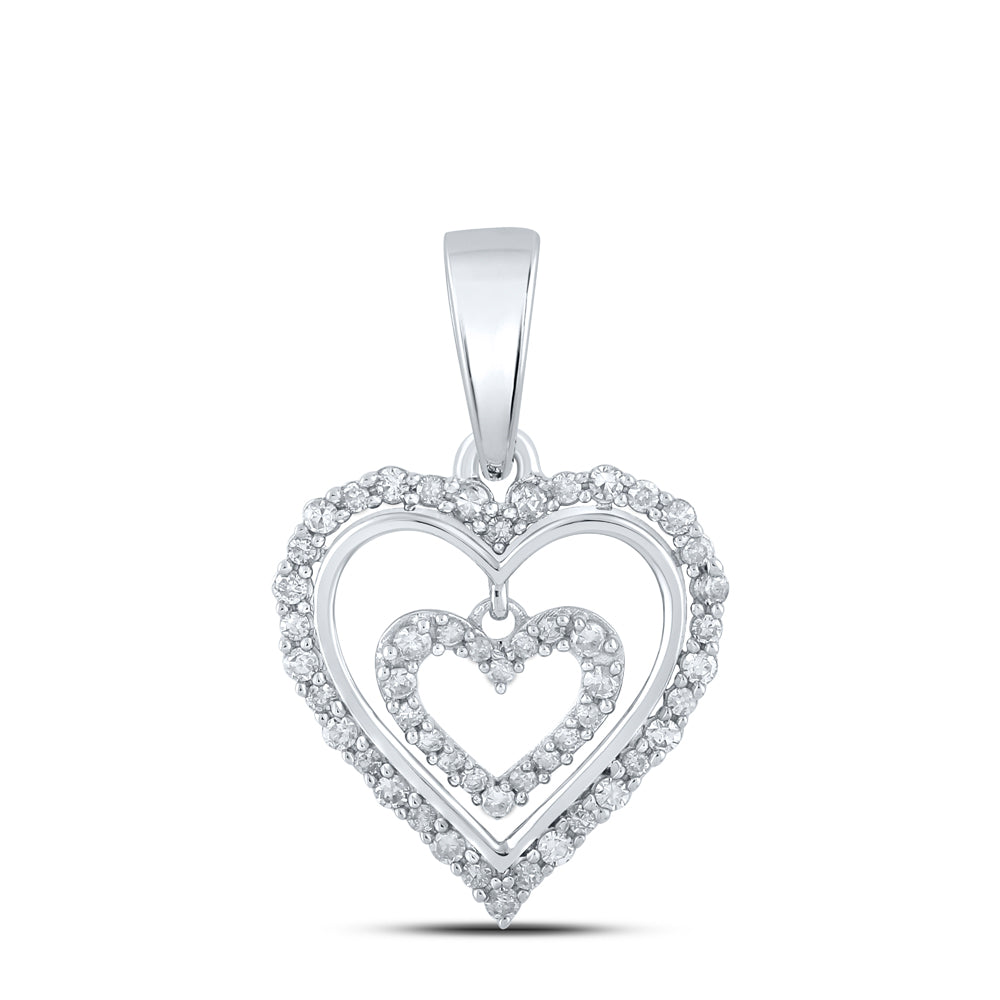 1/4CTW-DIA CN HEART PENDANT