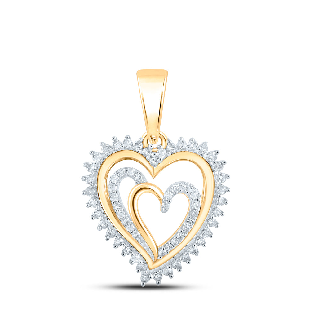 1/4CTW-DIA CN HEART PENDANT
