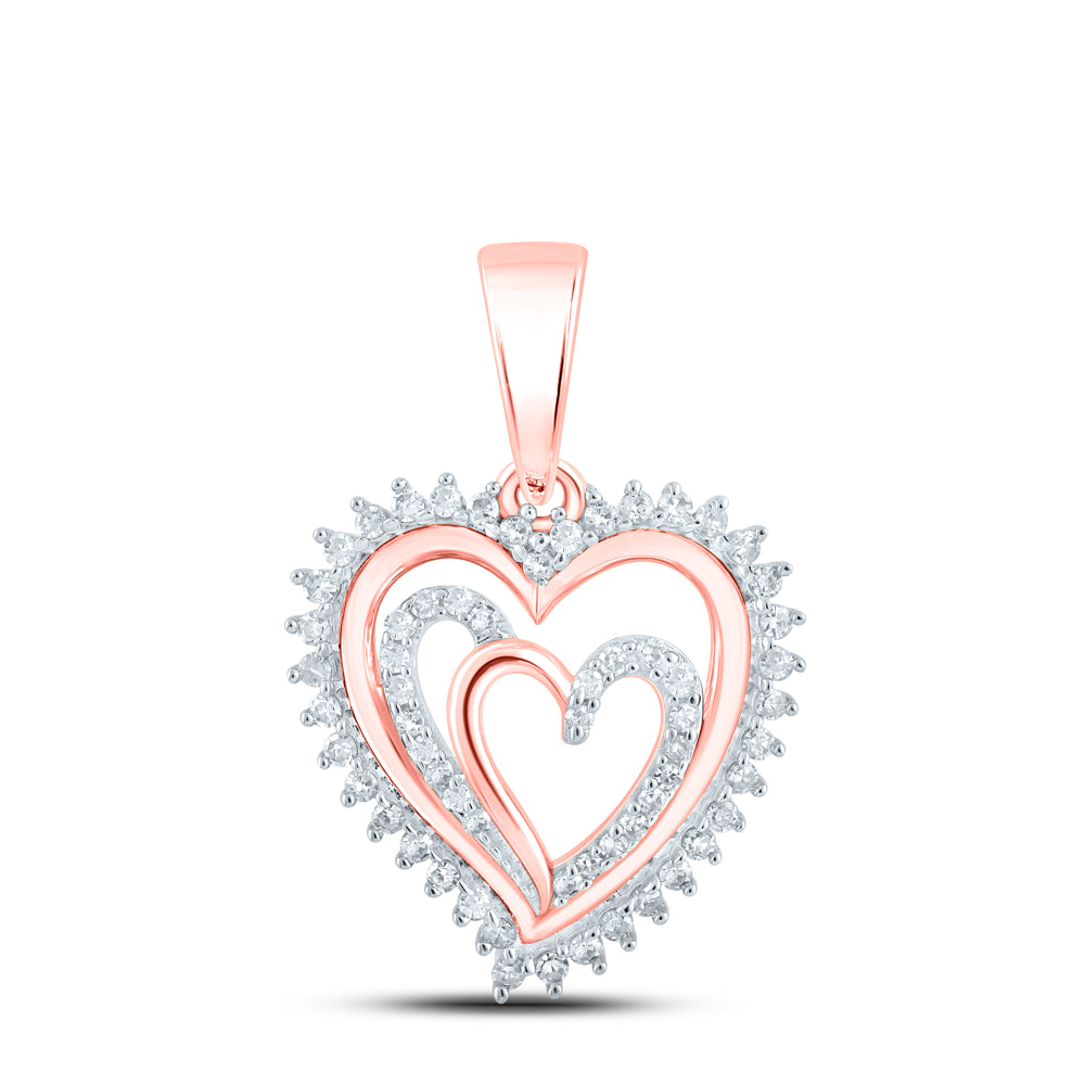 1/4CTW-DIA CN HEART PENDANT
