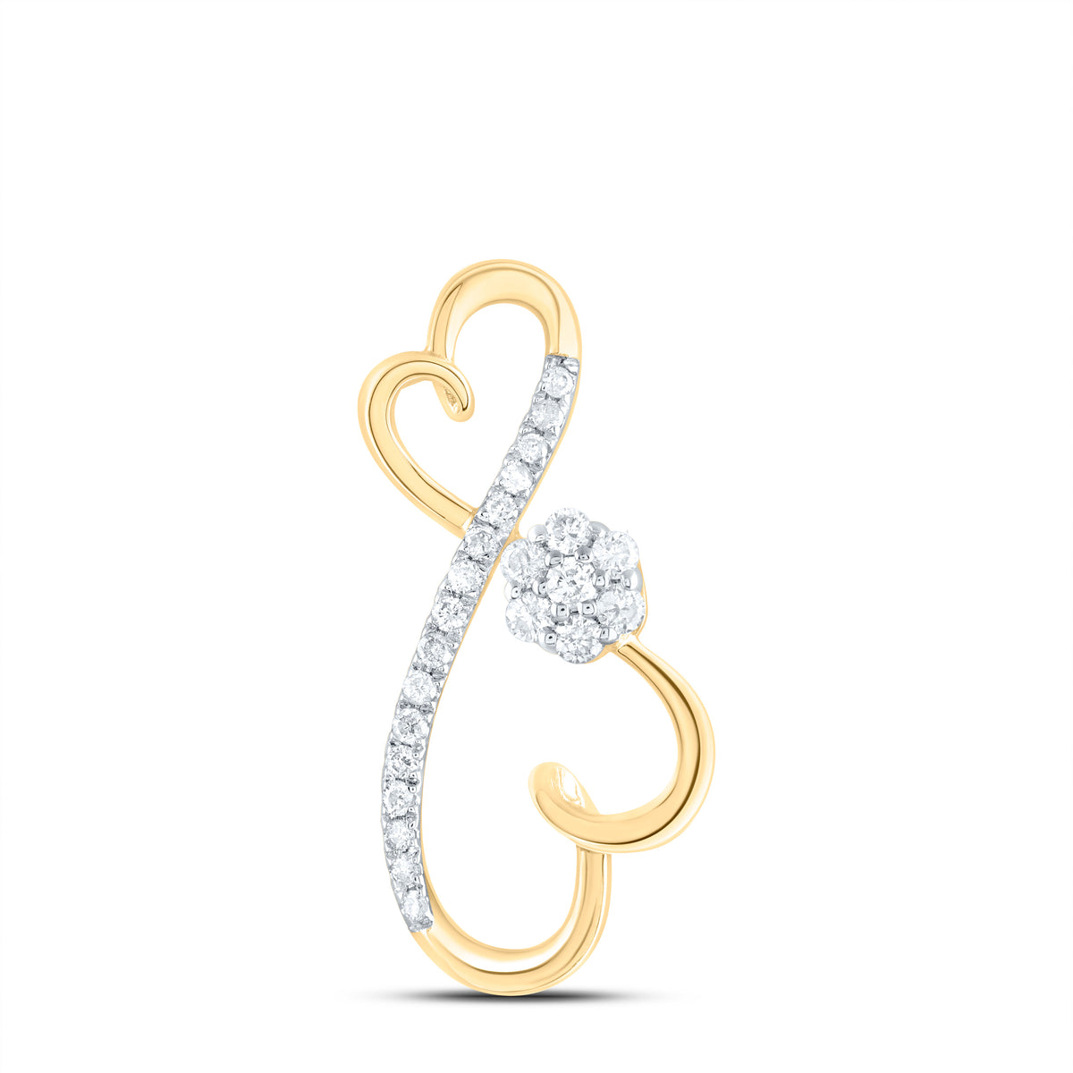 1/4CTW-DIA CN HEART PENDANT