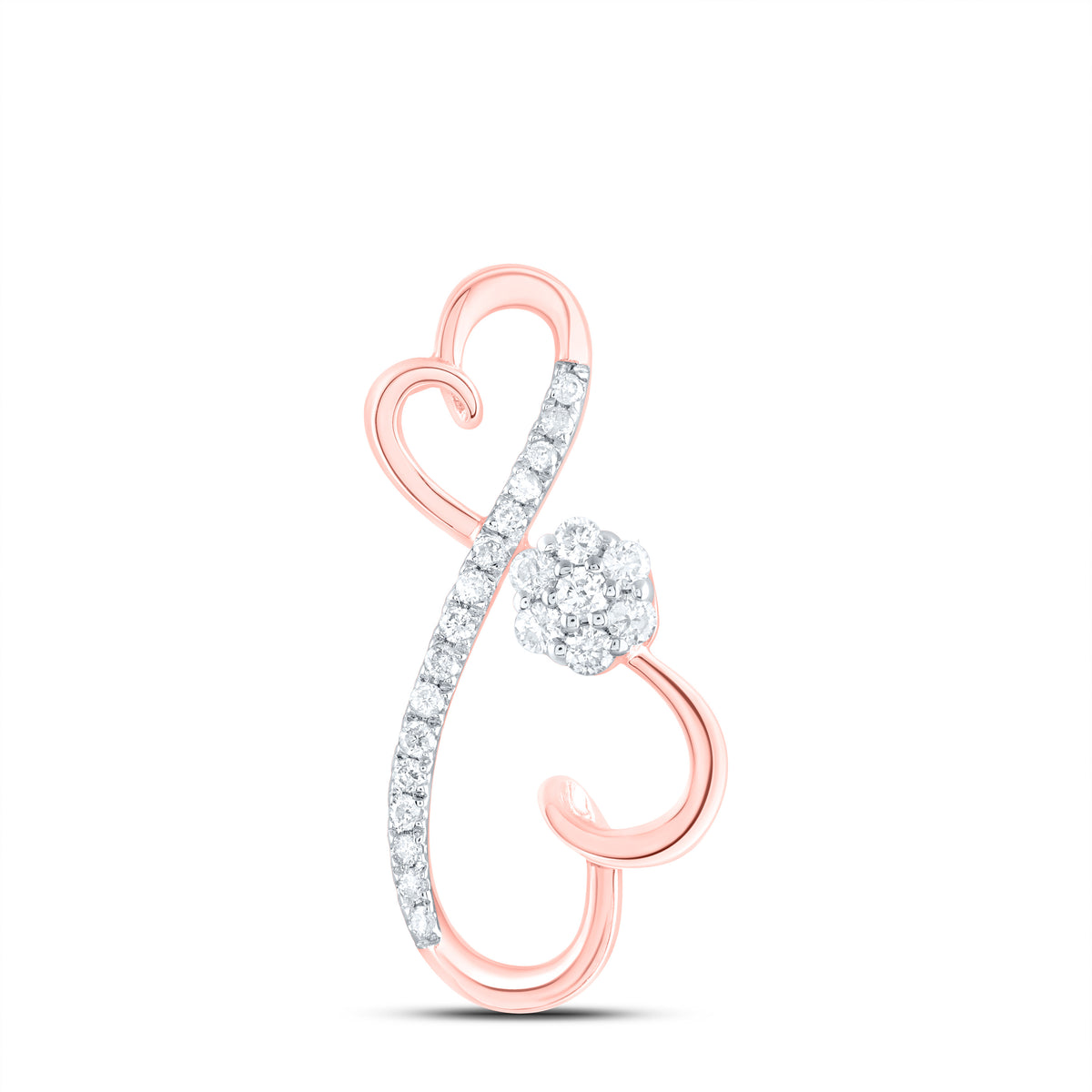 1/4CTW-DIA CN HEART PENDANT