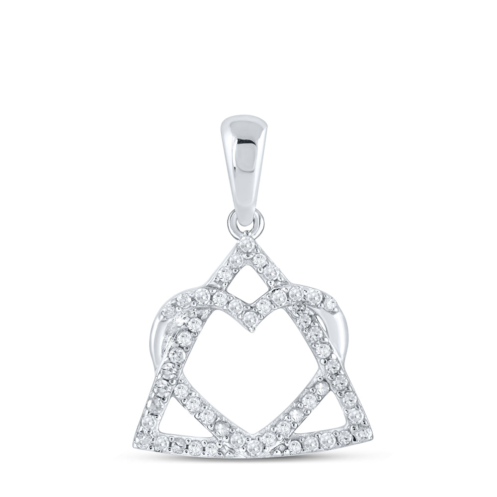 1/8CTW-DIA P1P2 GIFT HEART WITH TRIANGLE PENDANT