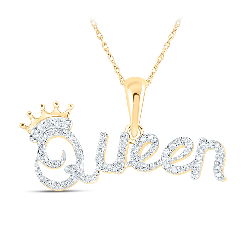1/6CTW-DIA P1P2 QUEEN GIFT PENDANT