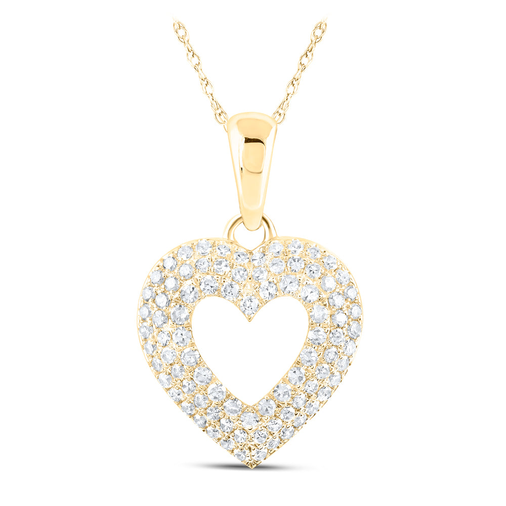 1/2CTW-DIA NK HEART PENDANT