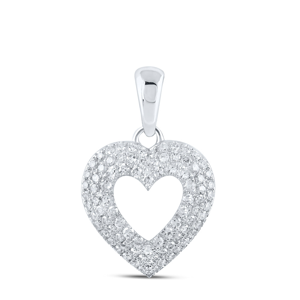 1/2CTW-DIA NK HEART PENDANT