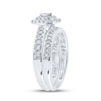 Load image into Gallery viewer, 3/4CTW-DIA ANA M DOUBLE HALO BRIDAL SET
