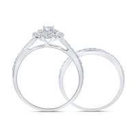 Load image into Gallery viewer, 3/4CTW-DIA ANA M DOUBLE HALO BRIDAL SET
