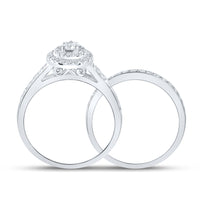 Load image into Gallery viewer, 3/4CTW-DIA ANA M  DOUBLE HALO BRIDAL SET
