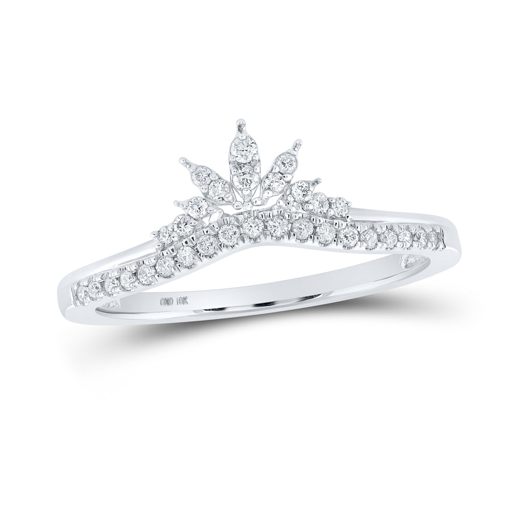 1/6CTW-DIA CN CROWN ENHANCER RING