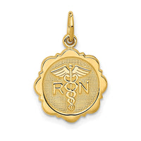 Load image into Gallery viewer, 14k RN Registered Nurse Disc Charm

