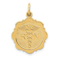 Load image into Gallery viewer, 14k RN Registered Nurse Disc Charm
