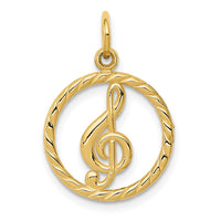 Load image into Gallery viewer, 14k Treble Clef Charm
