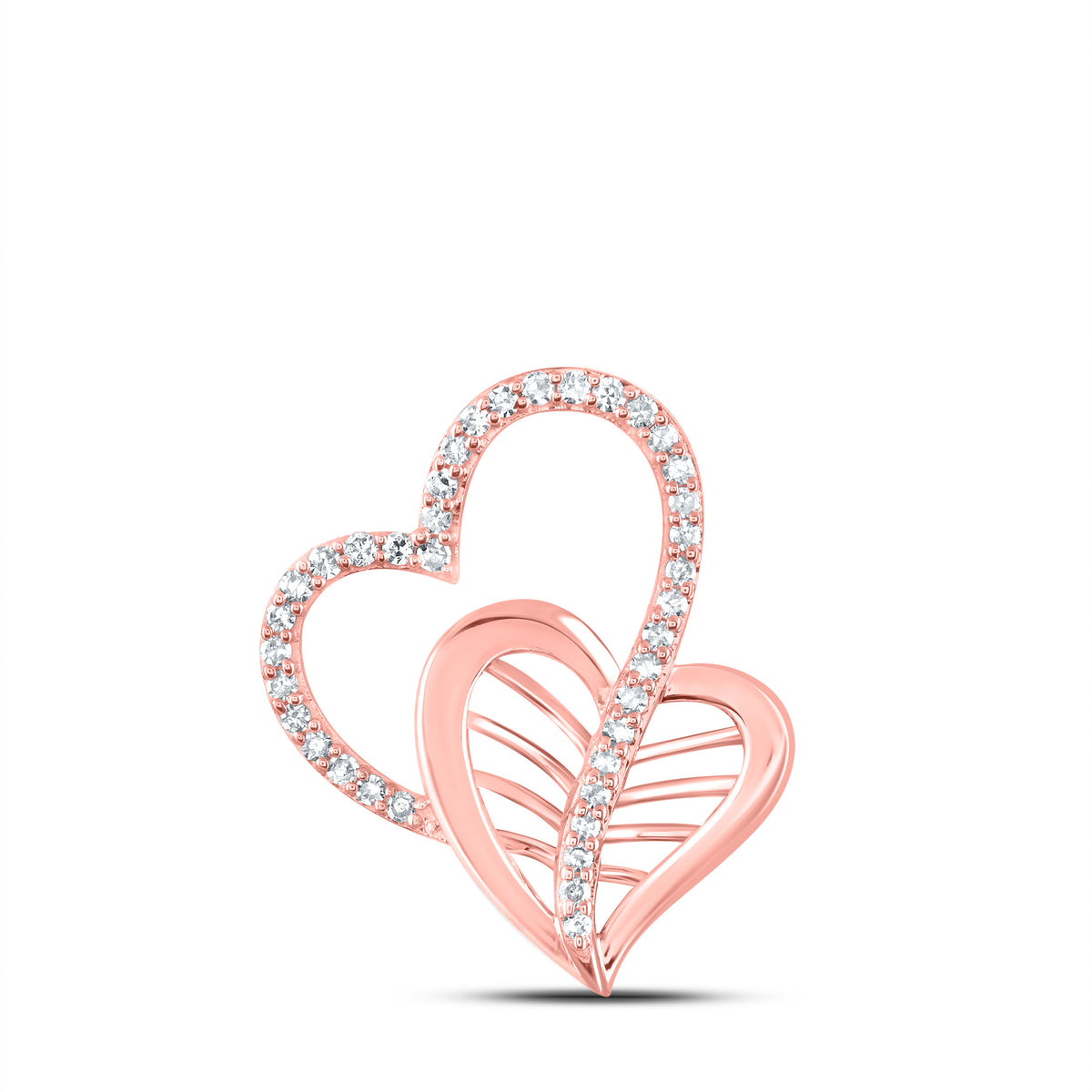 1/5CTW-DIA CN HEART PENDANT