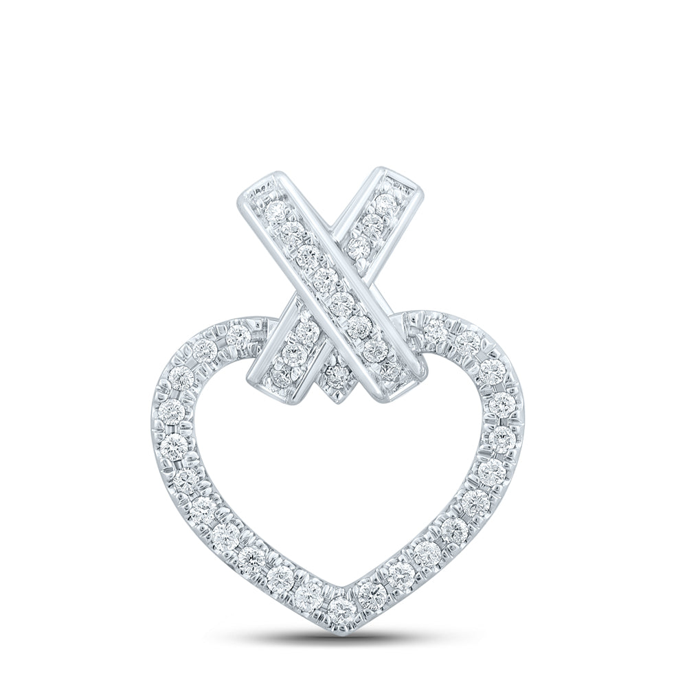 1/4CTW-DIA CN HEART PENDANT