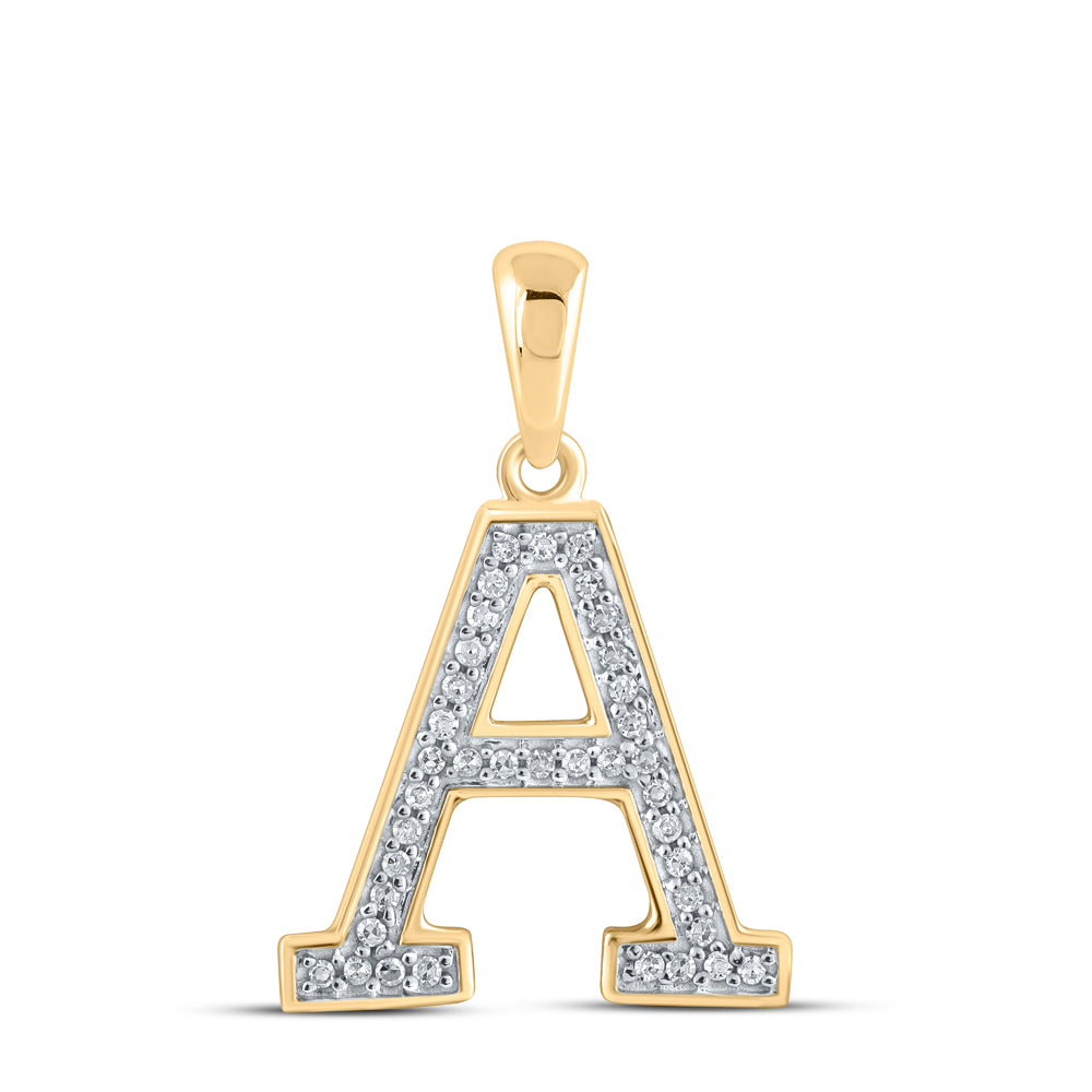 1/12CTW-DIA P1P2 LADIES INTIAL "A" PENDANT