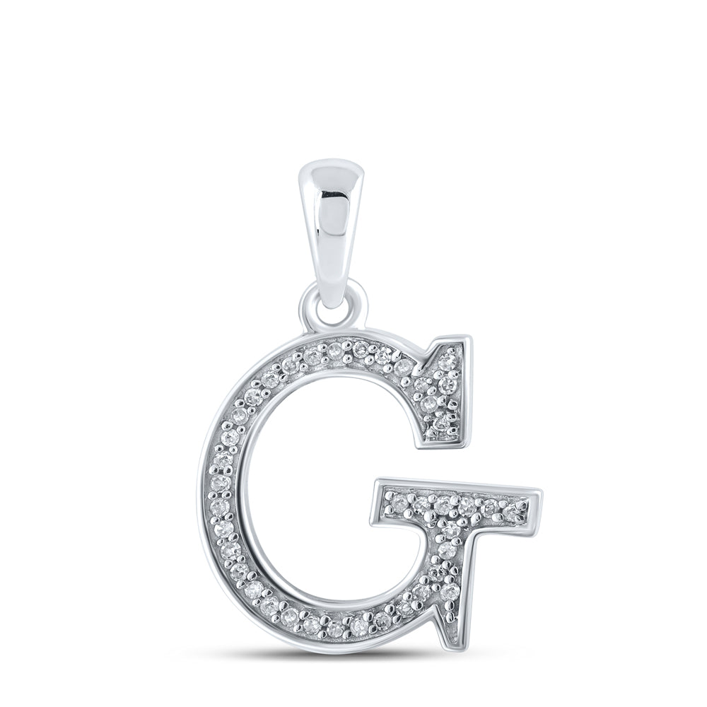 1/12CTW-DIA P1P2 LADIES INITIAL "G" PENDANT