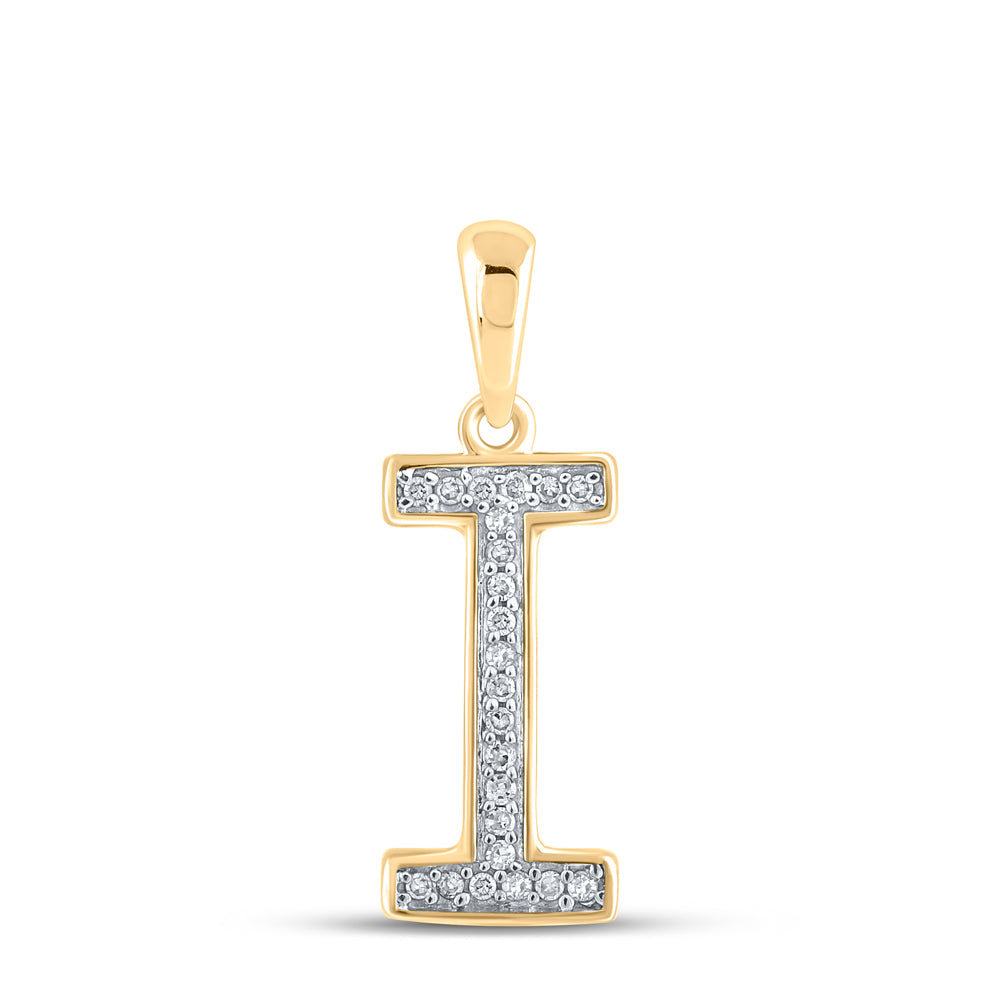 1/20CTW-DIA P1P2 LADIES INITIAL "I" PENDANT