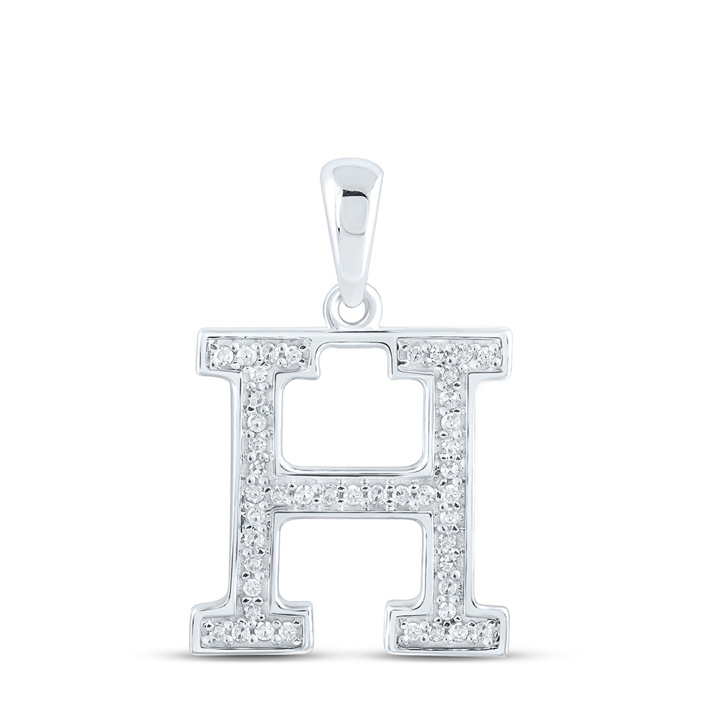 1 /10CTW-DIA P1P2 LADIES INITIAL "H" PENDANT