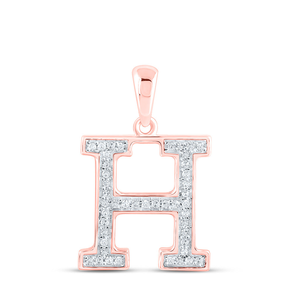 1 /10CTW-DIA P1P2 LADIES INITIAL "H" PENDANT