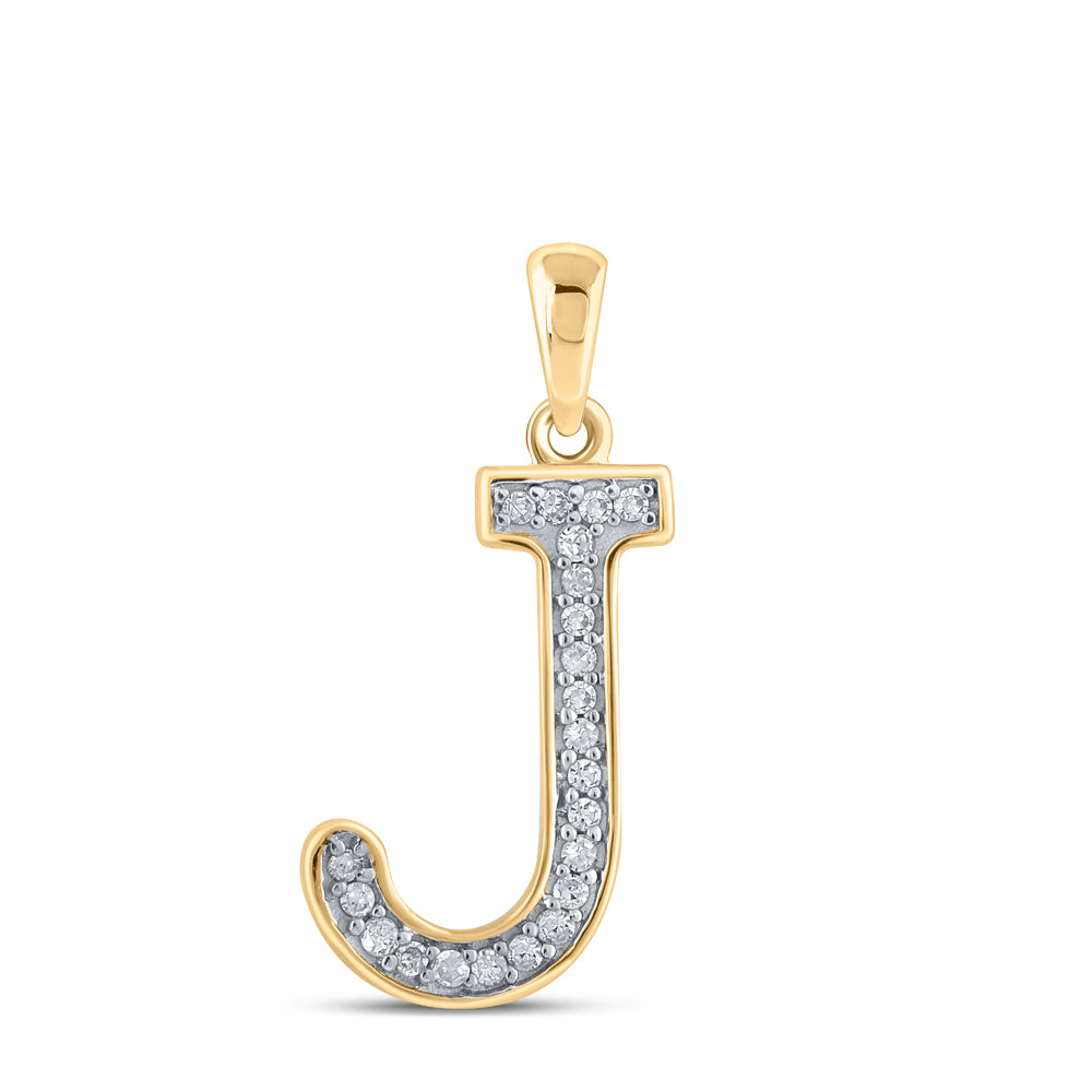 1/20CTW-DIA P1P2 LADIES INITIAL "J" PENDANT