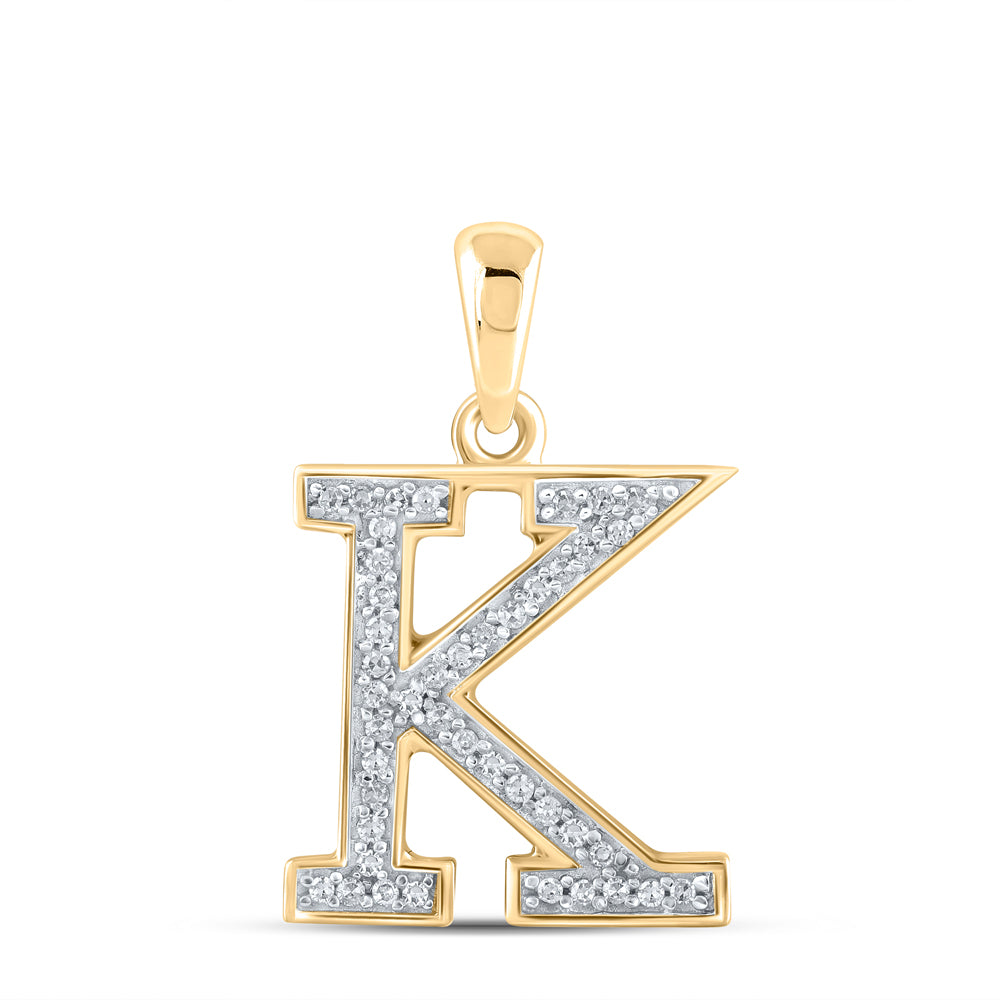 1/12TW-DIA P1P2 LADIES INITIAL "K" PENDANT