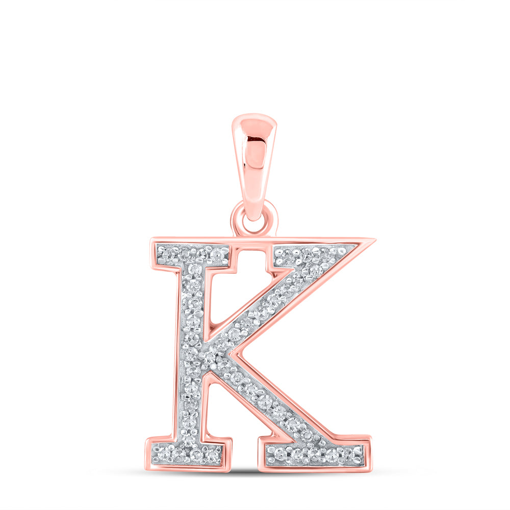 1/12TW-DIA P1P2 LADIES INITIAL "K" PENDANT