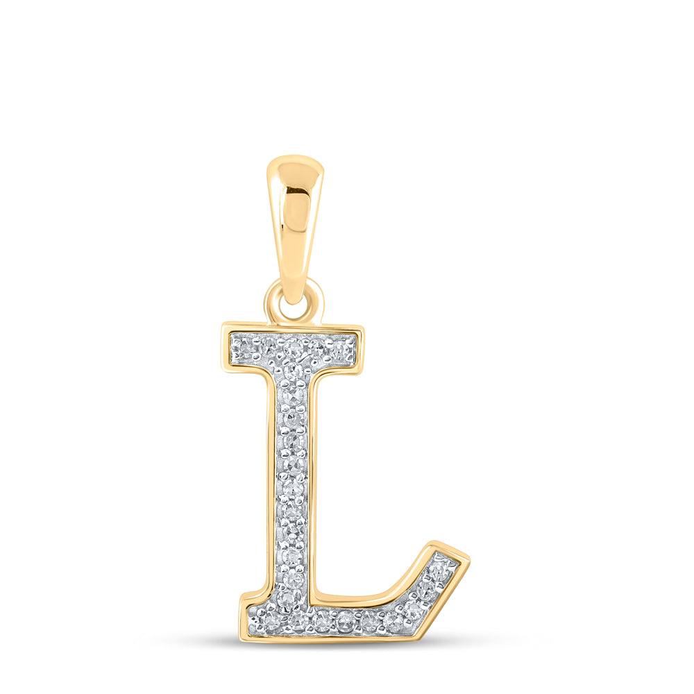 1/12CTW-DIA P1P2 LADIES INITIAL "L" PENDANT