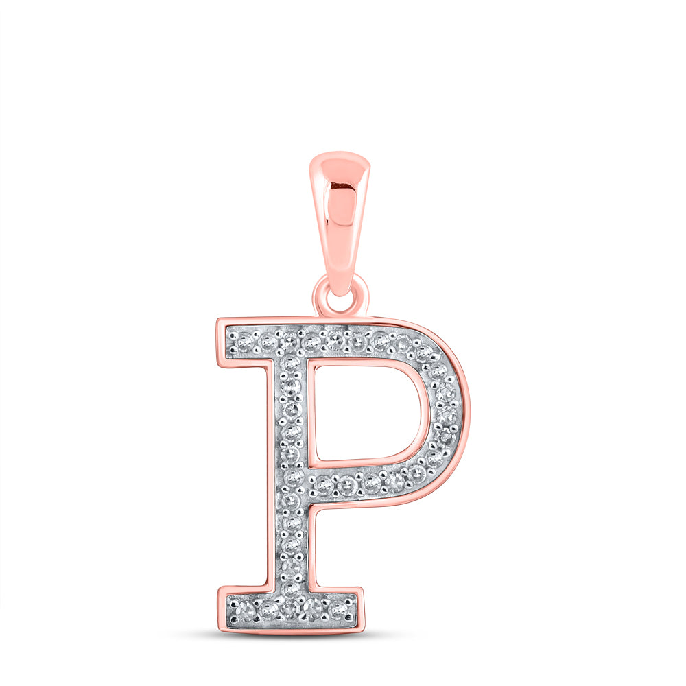 1/10CTW-DIA P1P2 LADIES INITIAL "P" PENDANT