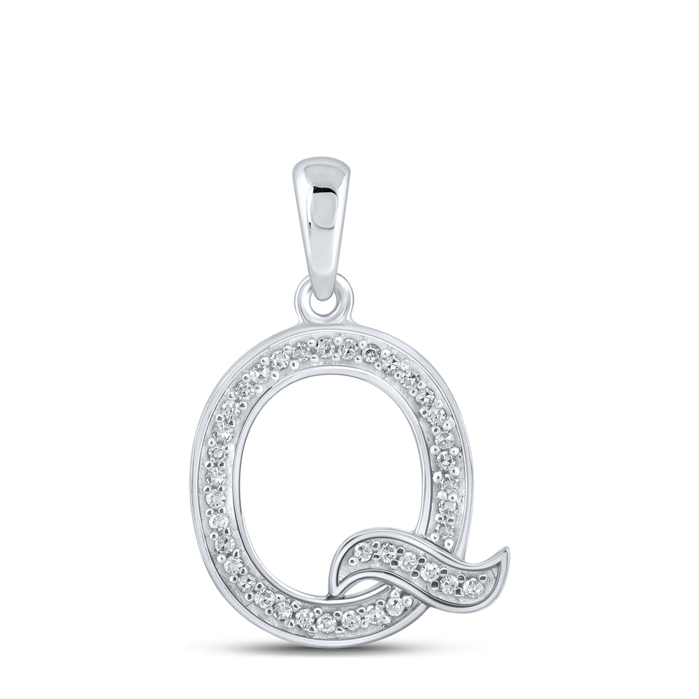 1/12CTW-DIA P1P2 LADIES INITIAL "Q" PENDANT