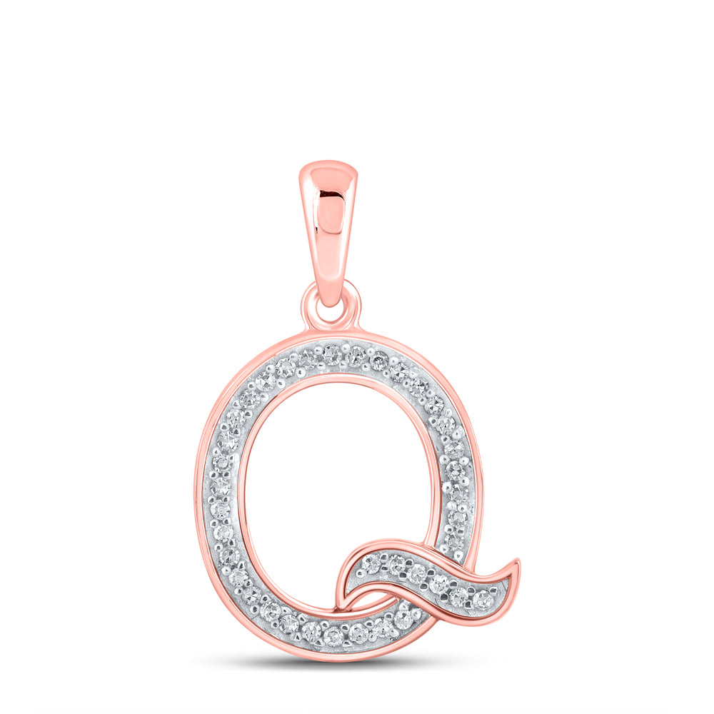 1/12CTW-DIA P1P2 LADIES INITIAL "Q" PENDANT