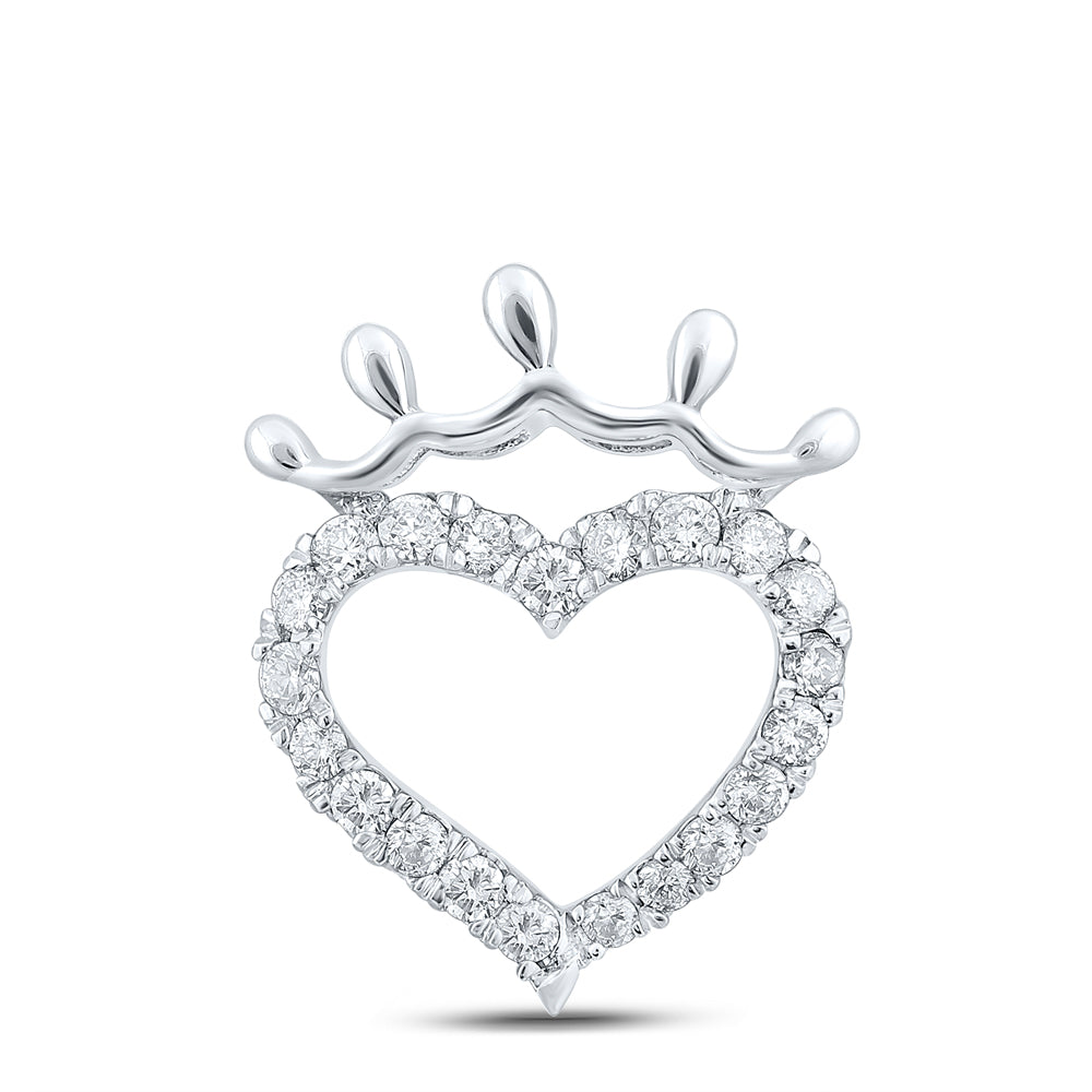1/4CTW-DIA CN HEART PENDANT
