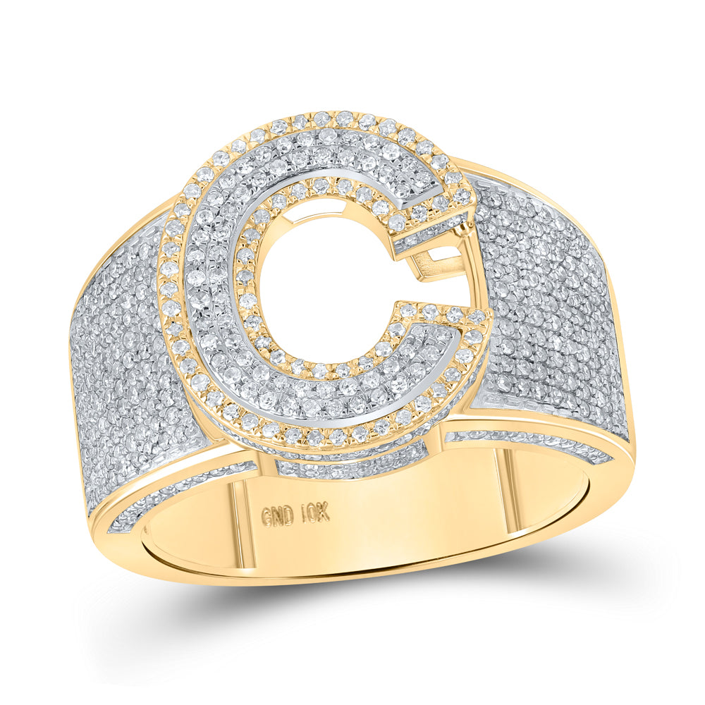 1 CTW-DIA P1P2 INITIAL "C" MENS RING