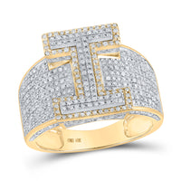 Load image into Gallery viewer, 1 1/5CTW-DIA P1P2 INITIAL &quot;I&quot; MENS RING
