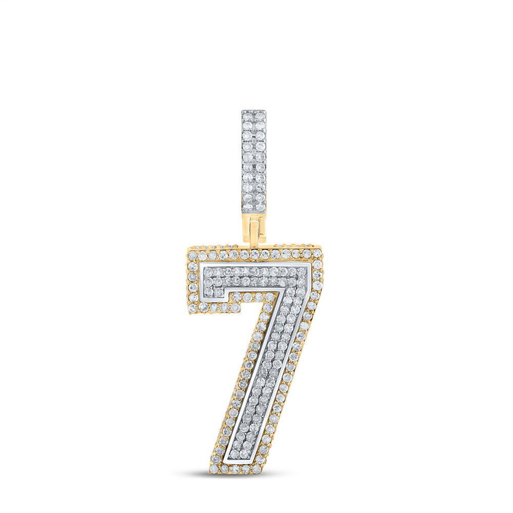 1CTW-DIA CN NUMBER "7" MENS CHARM