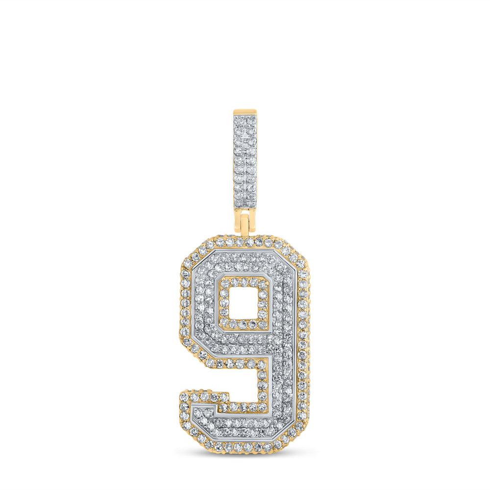 1 3/8 CTW-DIA CN NUMBER "9" MENS HARM