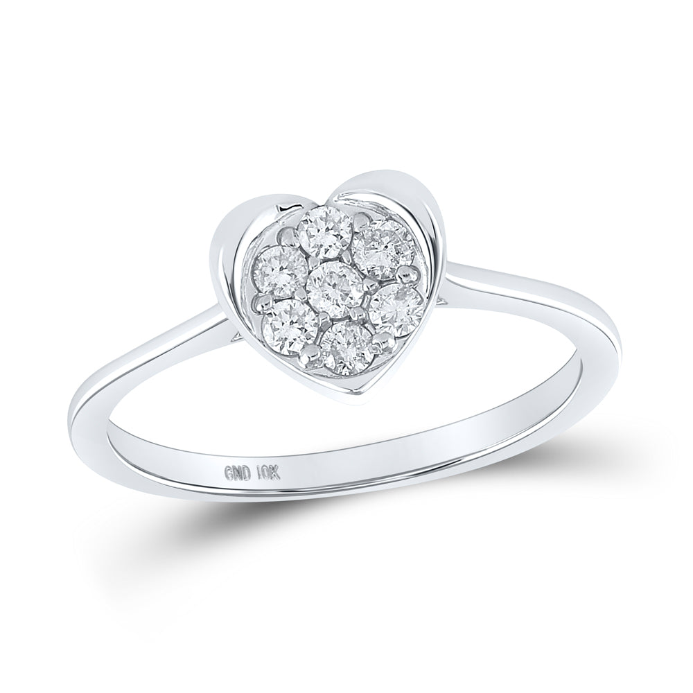 1/4CTW-DIA CN HEART RING