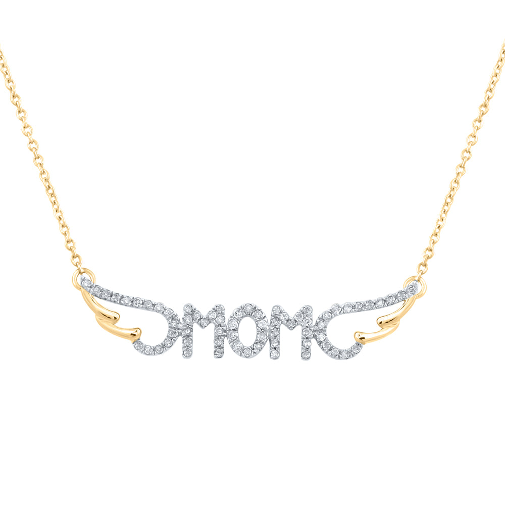 1/6CTW-DIA P1 MOM GIFT NECKLACE
