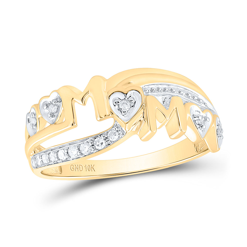 1/10CTW-DIA P1 MOM HEART GIFT RING