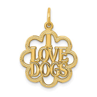 Load image into Gallery viewer, 14k I LOVE DOGS Charm
